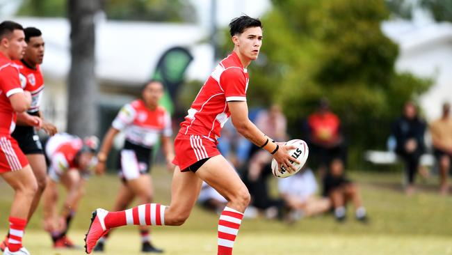 Phil Hall Cup; Kirwan State High School Vs Palm Beach Currumbin State High at Townsville JRL. Ryan Rivett . Picture: Alix Sweeney