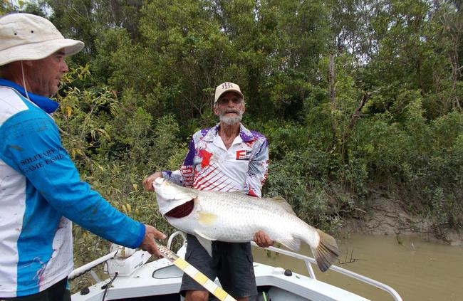 Ken Brown caught the largest fish at the Kakadu Klash, a 102cm Barramundi. PICTURE Supplied