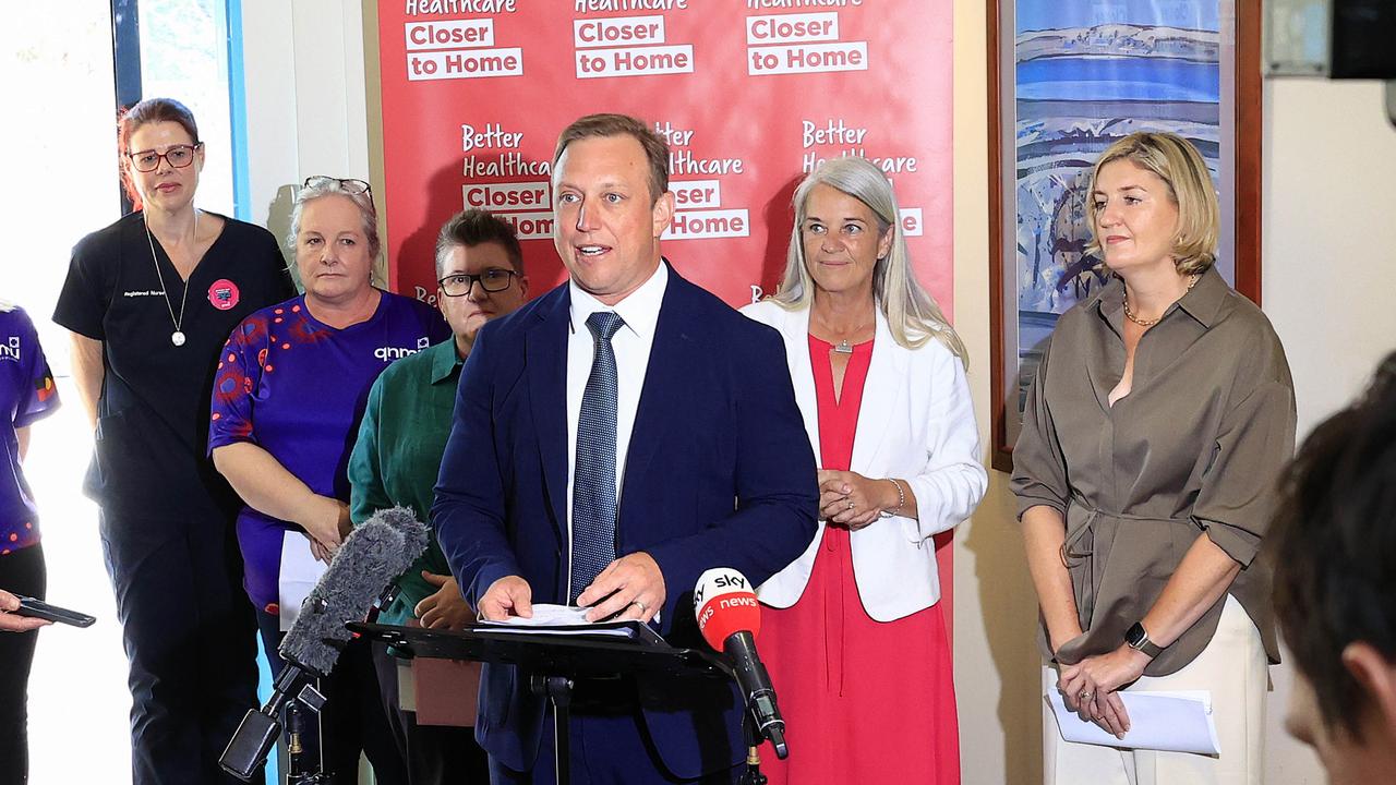 Premier Steven Miles and Health Minister Shannon Fentiman visit Mater Private Hospital Redlands. Pic: Adam Head