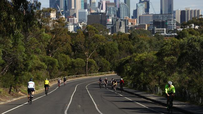 Riders on another of Melbourne’s most popular road routes for cyclists - Yarra Boulevard. Picture: Getty