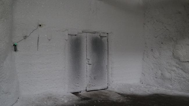The door to the Global Seed Vault in Norway is kept closed to ensure the temperature inside the vault remains at -18 degrees Celsius. Picture: David Keyton