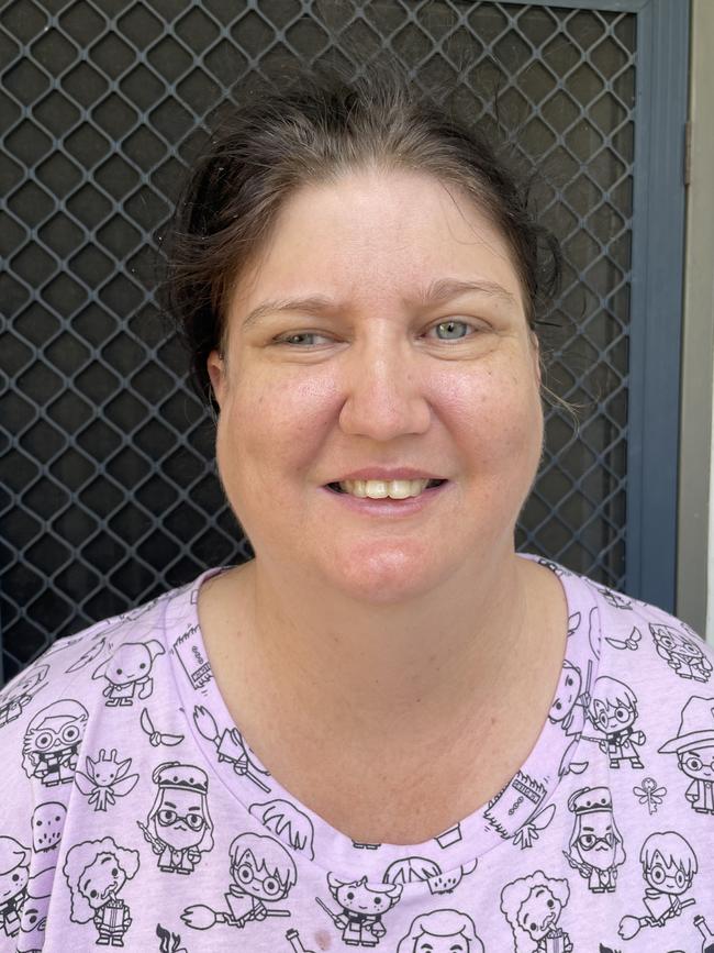 West Mackay resident Melissa Hoare heard the bang from an industrial shed fire as her power went dead. Photo: Zoe Devenport