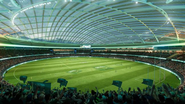 New renders of the proposed Macquarie Point stadium, home of the Tasmania Devils.