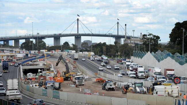 Job losses have been reported at the $10.8bn West Gate Tunnel Project. Picture: Andrew Henshaw