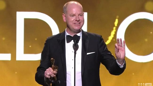 Tom Gleeson won this year’s Gold Logie. Picture: Nine