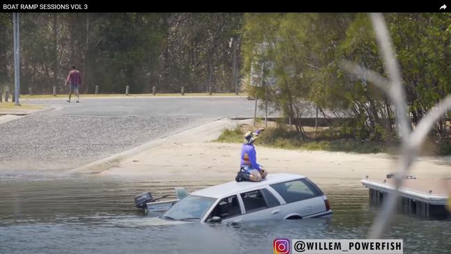 Willem Ian Ungermann will be sentenced in Tweed Court next month after being charged by police after filming a “dangerous stunt” for a YouTube video. Picture: YouTube