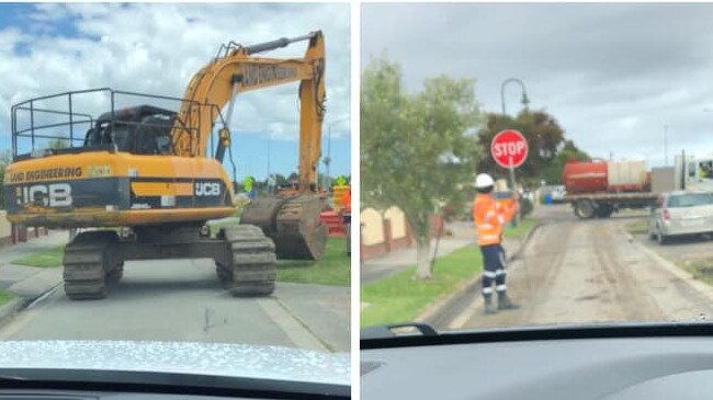 Residents Joanne shared this photo as she tried to navigate out of her own street.