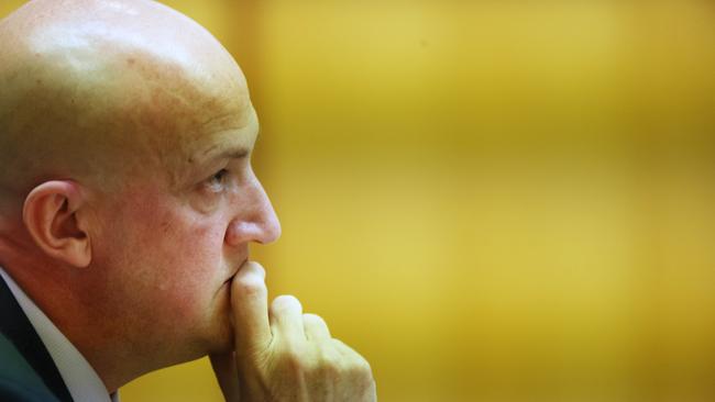 CANBERRA, AUSTRALIA NewsWire Photos APRIL 29, 2021: Mike Burgess, Director-General of Security during an inquiry into extremist movements and radicalism in Australia, at Parliament House in Canberra. Picture: NCA NewsWire / Gary Ramage