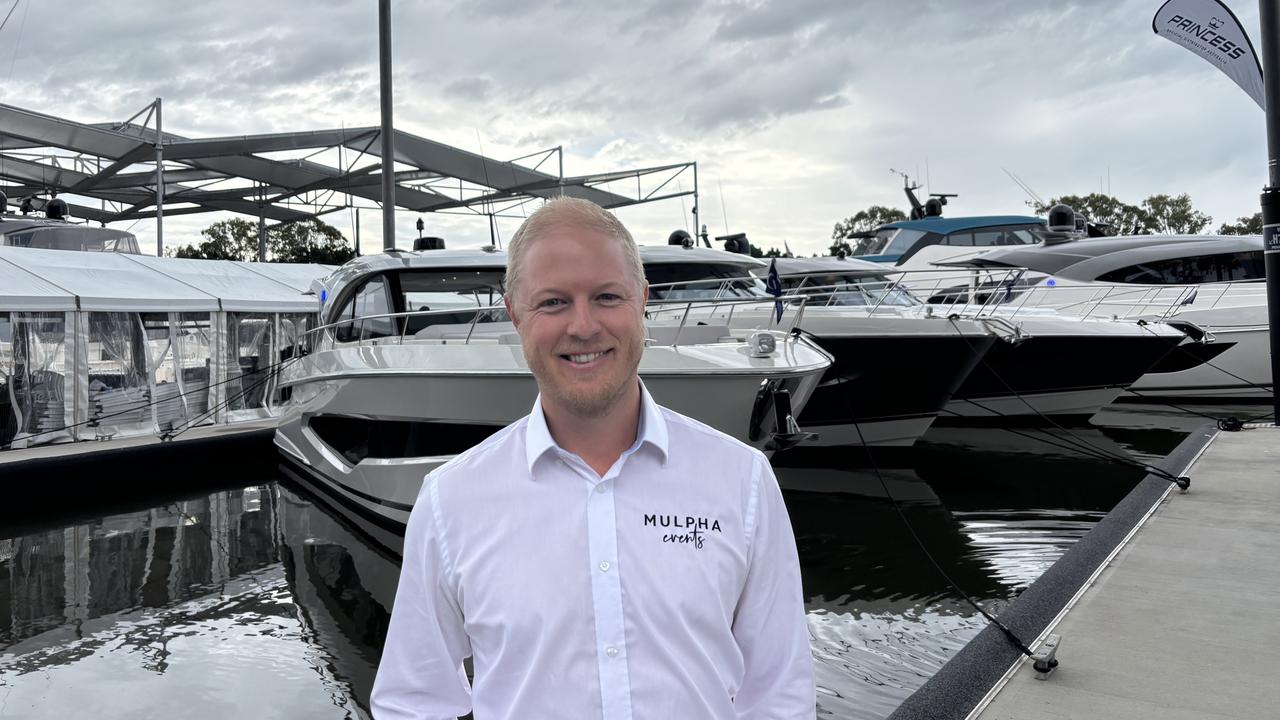 Mulpha Events head of events, Corey Rattray-Wood. Sanctuary Cove Boat Show 2025. Picture: Jacklyn O'Brien.