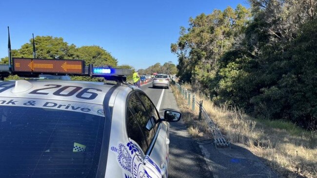 The fatal crash saw traffic come to a halt on the Princes Hwy outside Moruya. Picture: Tom McGann.