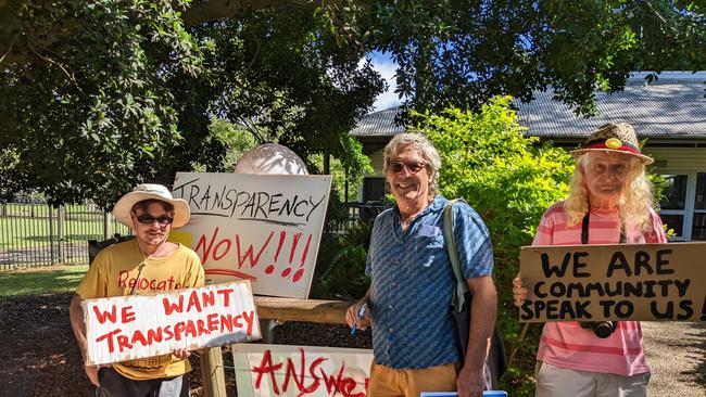 Harper Dalton at the NRRC protest outside NRRC office on Daley St Lismore, January 23.