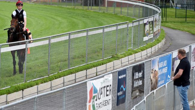 Nick Williams watches Bondi Beach work on Thursday. Picture: Nicole Garmston