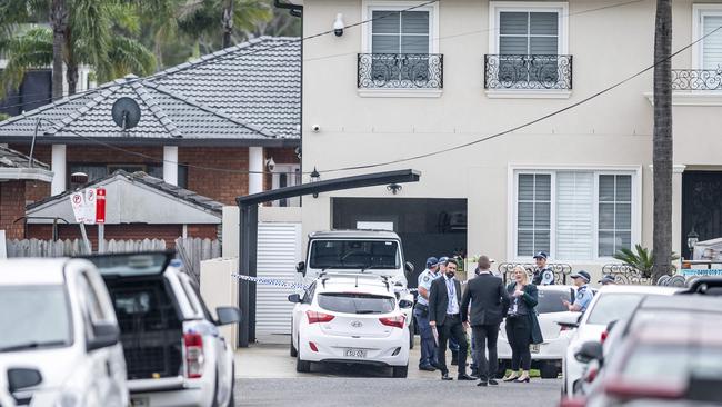 Police at the murder scene last Thursday. Picture: Darren Leigh Roberts