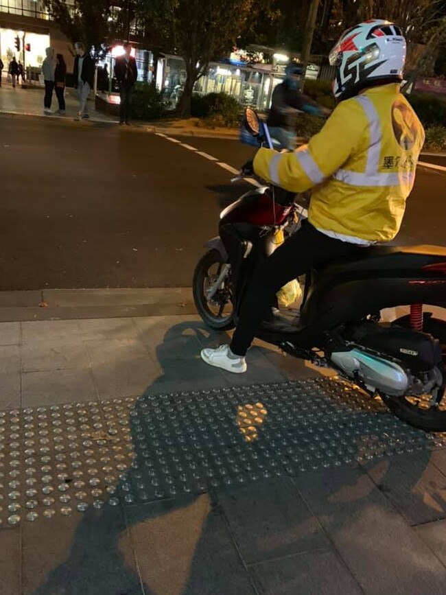 A fast-food delivery driver in Box Hill.