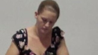 Police want to speak to this woman they believe may have information about the alleged theft of a laptop and paper from a stationary store at Robina. Picture: Queensland Police