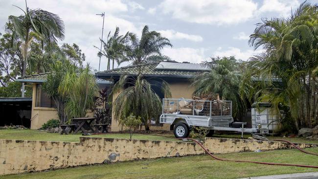 The second home’s roof and inside the home has been destroyed. Picture: Jerad Williams