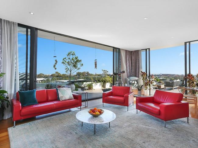 The three-bedroom penthouse with rooftop garden being sold by Shane and Kate Richardson.