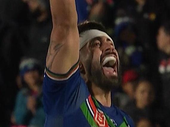 Shaun Johnson celebrates the win.