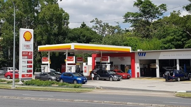 The flood-hit Taringa Shell Coles Express.