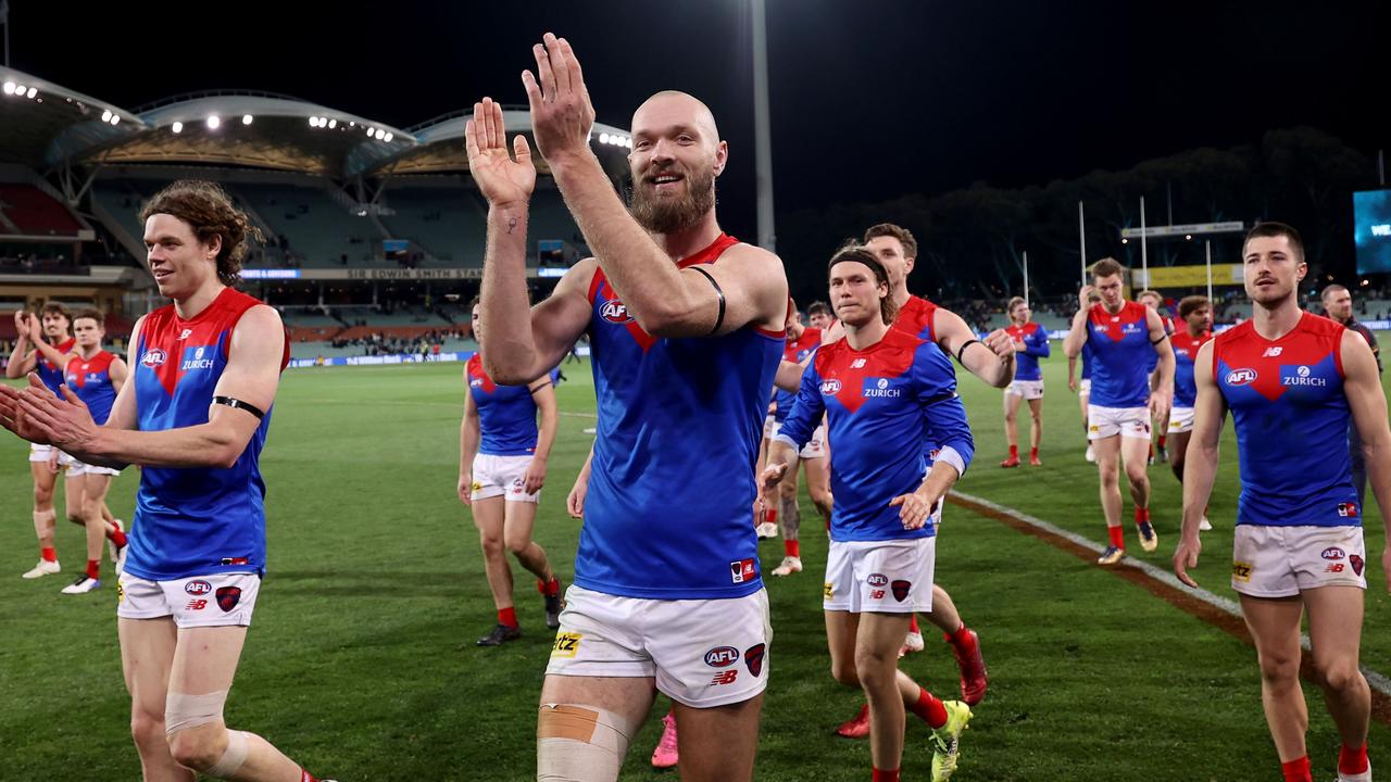 Max Gawn and his teammates have racked up the successes on the field this season but it hasn’t converted into big coin for the Demons on the balance sheet. Picture: Getty Images