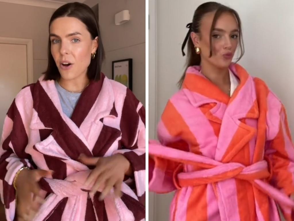 The robes are extremely popular on TikTok. Picture: TikTok/@jen.rothwell, @emmawalkrr_.