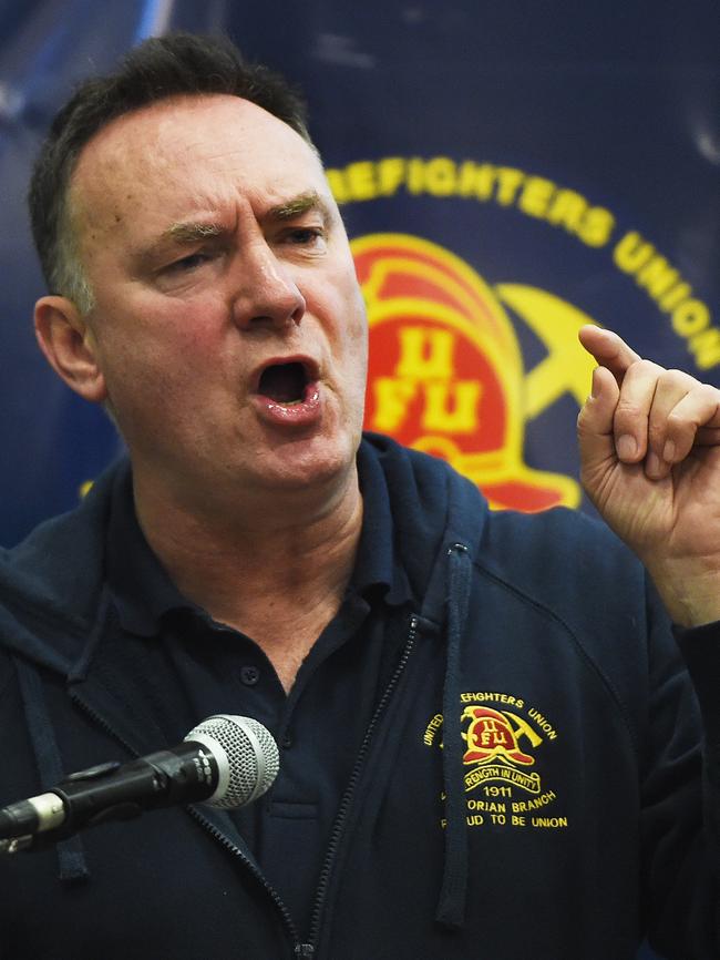 United Firefighters Union boss Peter Marshall.