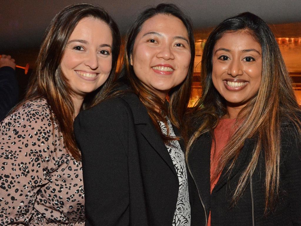 Melissa Tereira, Joanne Le, Charmaine Pathirana at GC Business Week wrap party at Nineteen The Star Gold Coast. Picture: Regina King