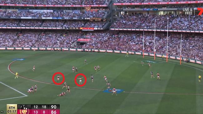 The Lions clearly had no advantage, Photo: Channel 7.