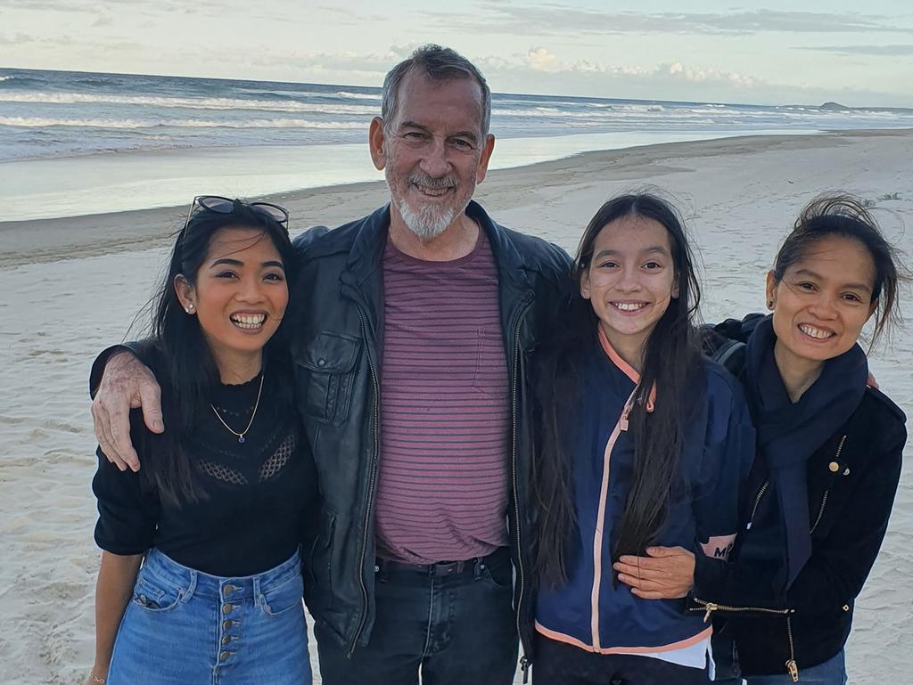 Sarah Caisip (left) pictured with her father, Bernard, sister Isabel and mother, Myrna.