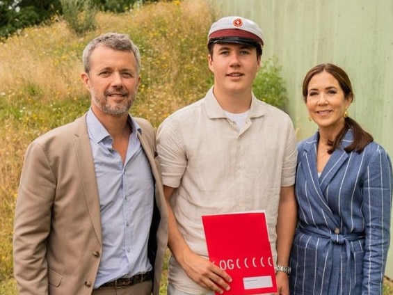 Australian born Queen Mark of Denmark and her husband Frederick have congratulated their son Christian the future king on graduating high school