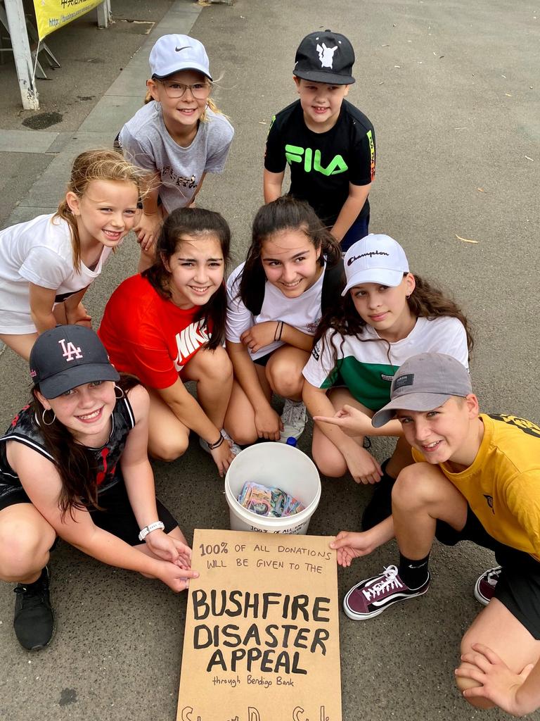 These children busked to raise money for bushfire relief.