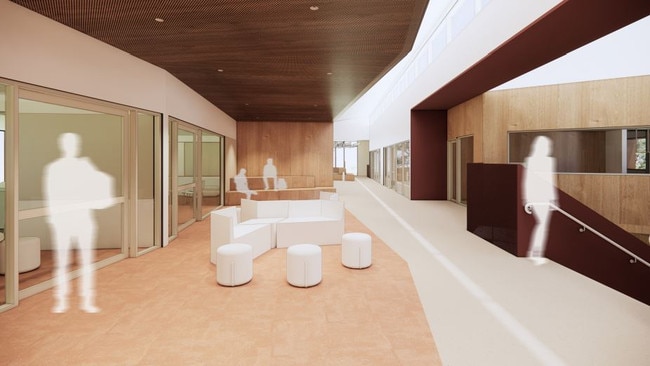 An artist's impression of learning commons at level one of the new Xavier College building. Picture: Supplied