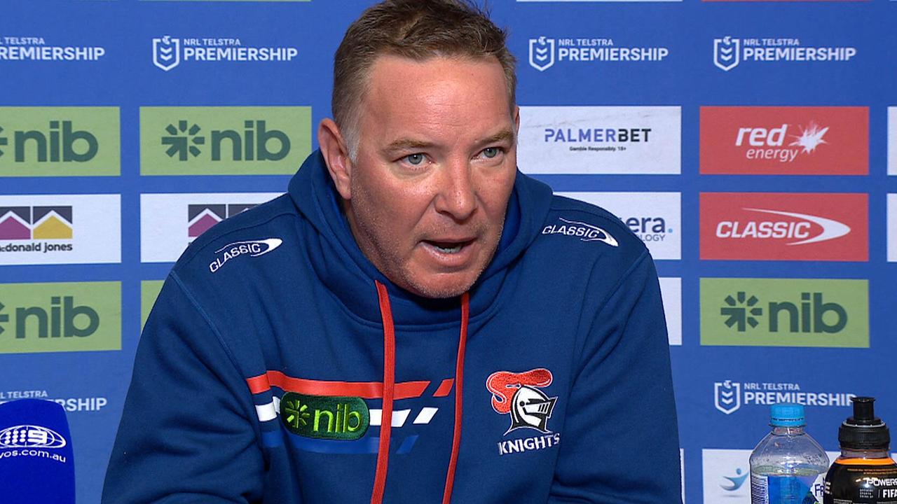 NRL 2024: Newcastle Knights, Adam O'Brien press conference, takes  responsibility, Manly Sea Eagles loss, Tyson Frizell