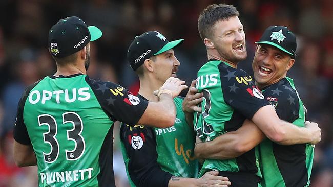 Jackson Bird after cleaning up Sam Harper. (Mark Metcalfe/Getty Images)