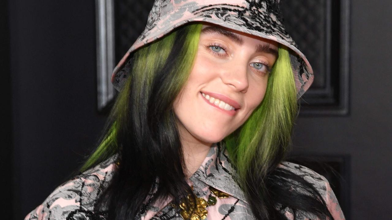 On Monday this week, Eilish rocked her green and black hair on the Grammys red carpet. Picture: AFP