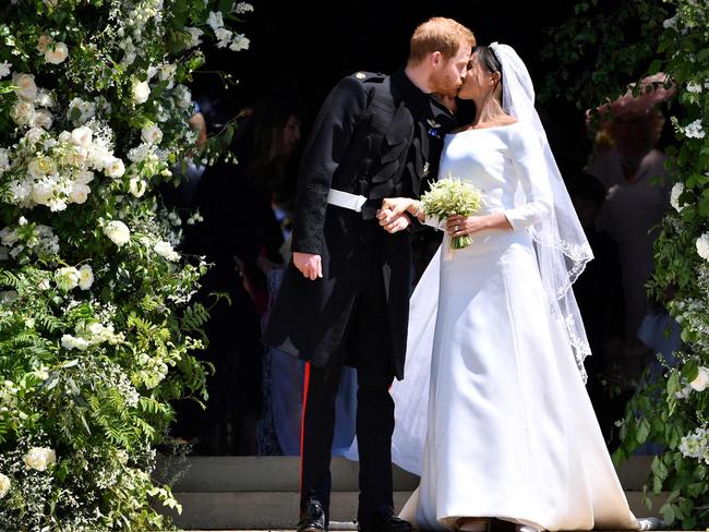 Prince Harry, Duke of Sussex, and Meghan, Duchess of Sussex, were married at St George's Chapel, at Windsor Castle. Picture: Ben Stansall/Pool/AFP