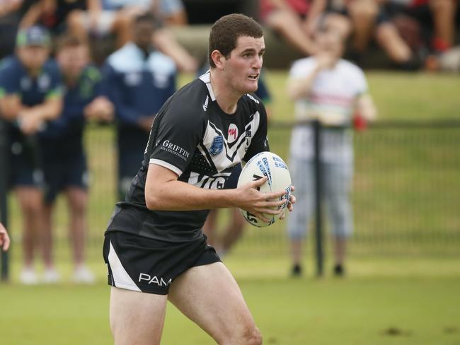 Michael Coady on the charge for the Magpies in SG Ball. Picture: Warren Gannon Photography.