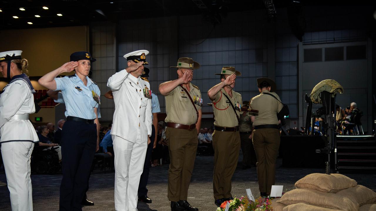 The Top End community gathered at the Darwin Convention Centre to commemorate the Bombing of Darwin. Picture: Pema Tamang Pakhrin