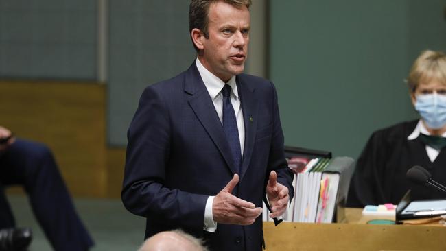 Education Minister Dan Tehan said NAPLAN was the only tool we have that could measure the impact of COVID-19 on children’s education. Picture: Sean Davey.