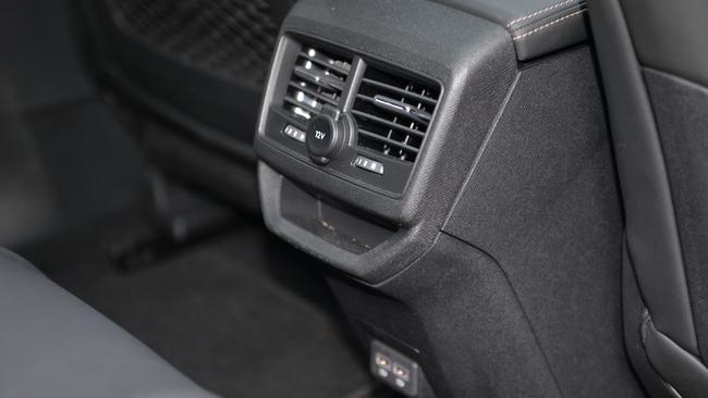 Rear seat occupants have their own vents, along with access to a 12-volt plug and two USB-C ports.