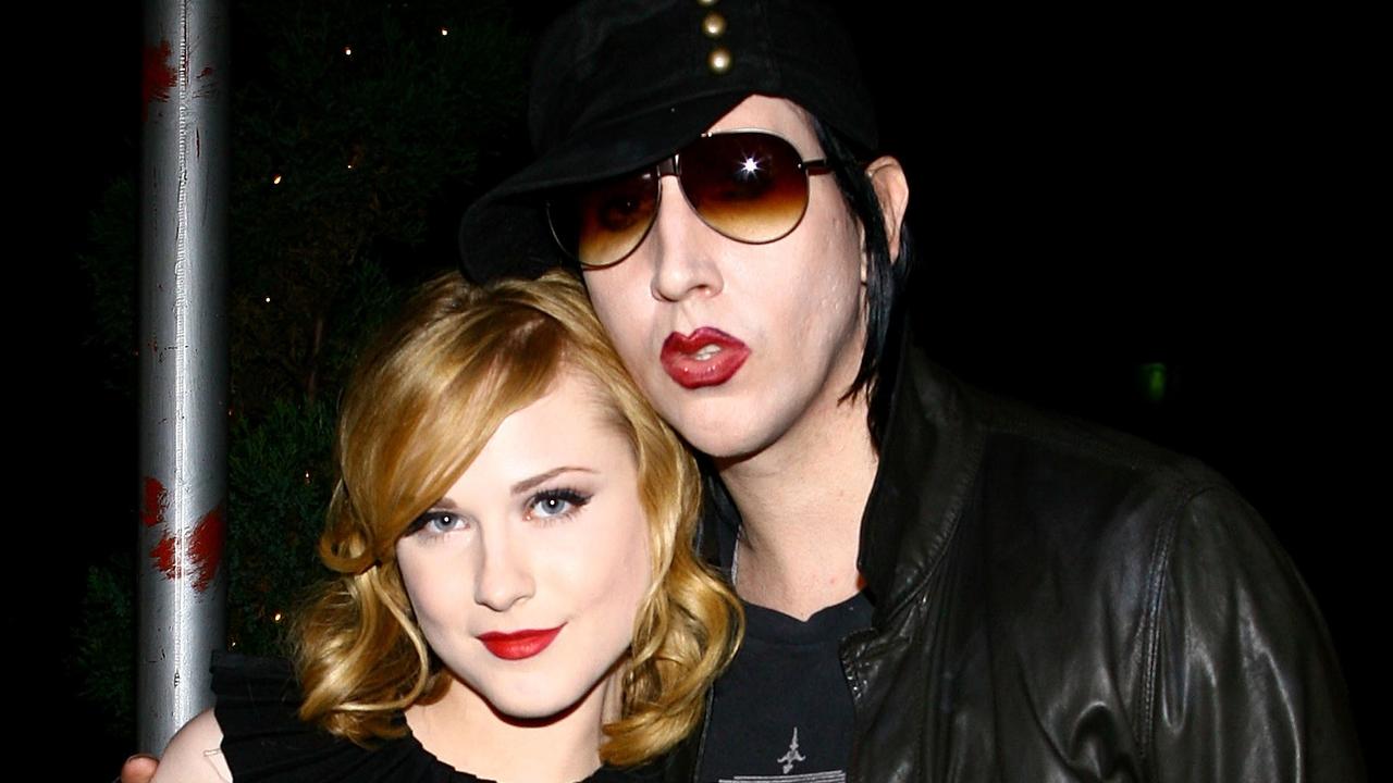 Manson and Evan Rachel Wood in 2007. Picture: GETTY / AFP