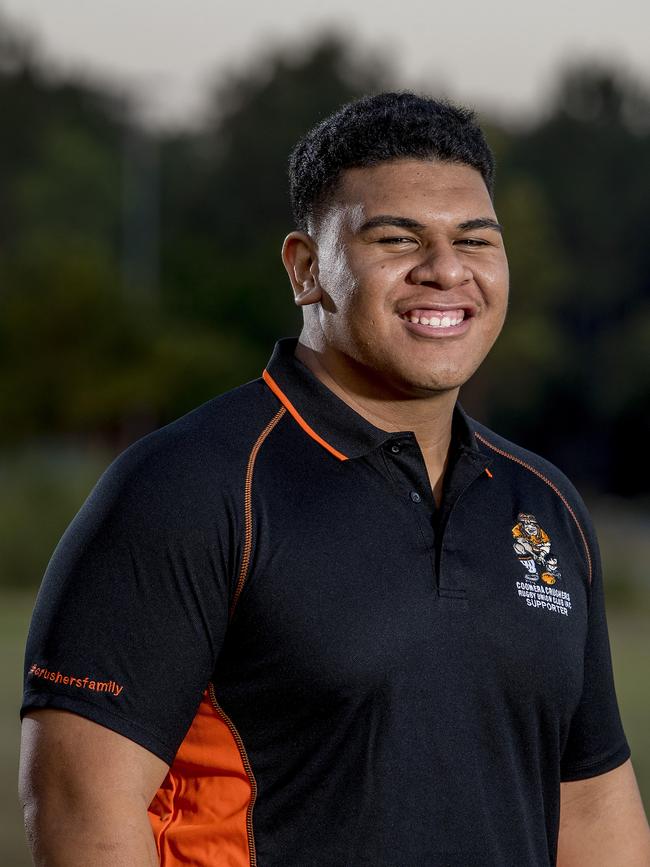 Coomera Crushers team of the decade prop Viliami Apelu. Picture: Jerad Williams