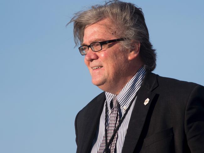 Donald Trump’s chief strategist Steve Bannon has a reputation for being an anti-establishment ‘bomb-thrower’. Picture: AFP/Jim Watson