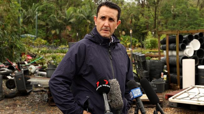 LNP leader David Crisafulli said the damage as bad as Cyclone Yasi. Photo: Adam Head