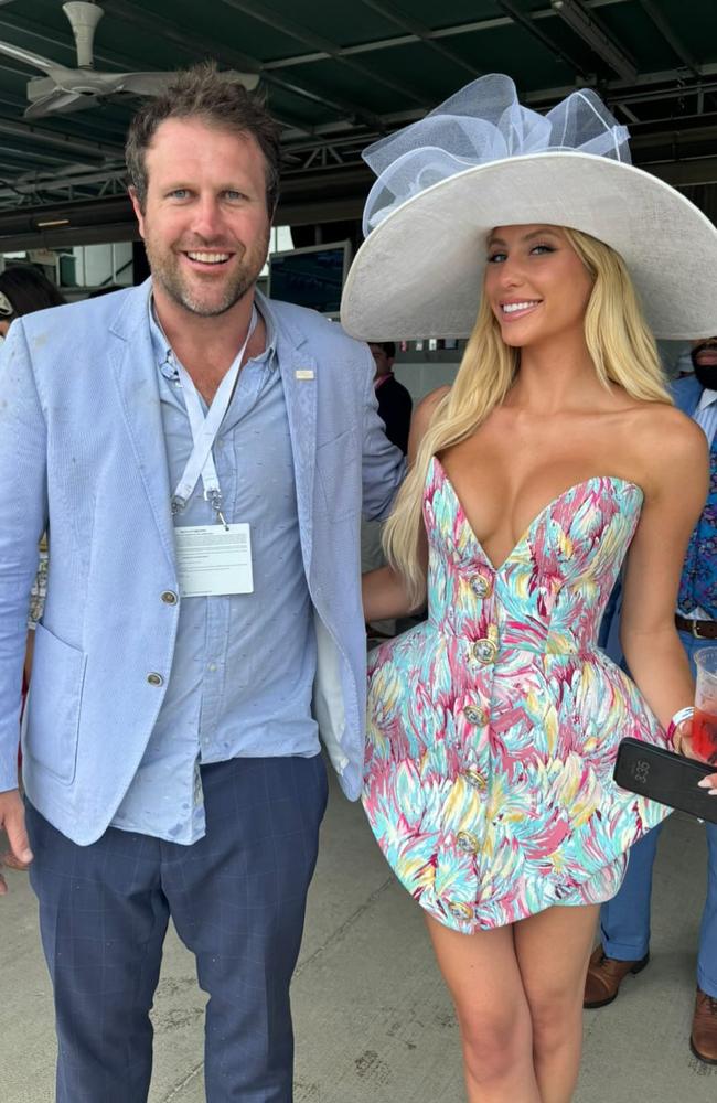 Campbell Brown with Alix Earle at the Kentucky Derby.