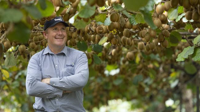 Seeka Kiwi Fruit’s general manager of operations Jon Van Popering on farm at Bunbartha. Picture: Zoe Phillips