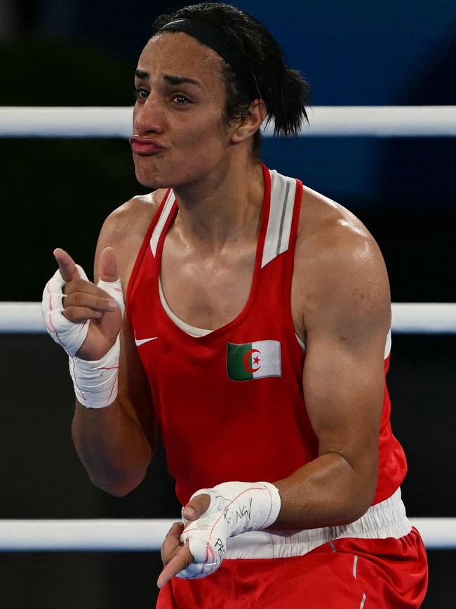 Algeria's Imane Khelif also won gold despite controversy around her gender Picture: AFP