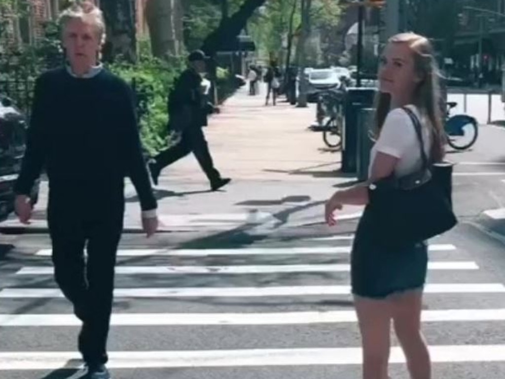 Ms Archie posed for the photo of a street in New York, with no idea Sir Paul McCartney was walking past.