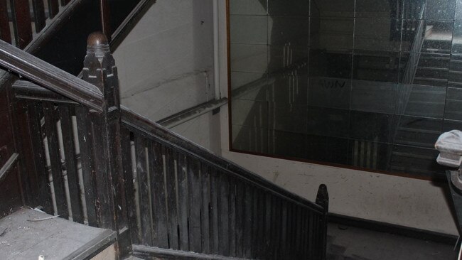 An old stairwell is still in reasonable condition.