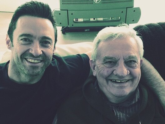 Hugh Jackman ... "My hero. My Dad. Happy Father's Day to Chris Jackman and all the Dads of the world." Picture: Instagram